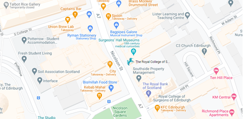 RCSEd Edinburgh - click for a larger map